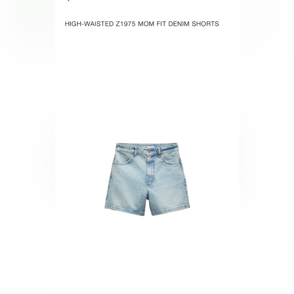 Zara Denim shorts, Mom- fit, high waist, mid-length, like new - Picture 4 of 4